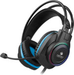 ZEBRONICS Zeb-Jet� Premium Headphone,LED Headband,Suspension Design, 2 mtr 3.5mm+USB Wired Gaming  (Black + Blue, On the Ear)