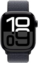 Apple Watch Series 10 GPS 42mm Jet Black Aluminium with Ink Sport Loop  (Ink Strap, Free Size) - Image 2