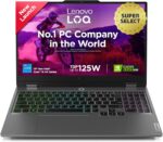 Lenovo LOQ Intel Core i5 13th Gen 13450HX - (16 GB/512 GB SSD/Windows 11 Home/6 GB Graphics/NVIDIA GeForce RTX 3050) LOQ 15IRX9D2 Gaming Laptop  (15.6 Inch, Luna Grey, 2.38 kg, With MS Office)
